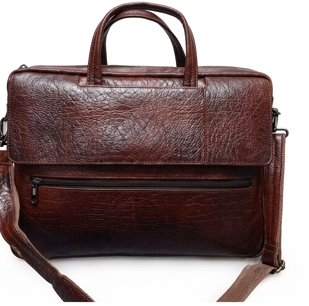Heritage Textured Leather Briefcase